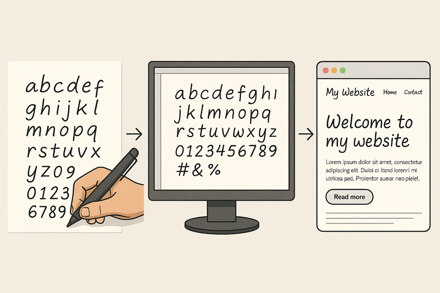 Lettertype maken van eigen handschrift